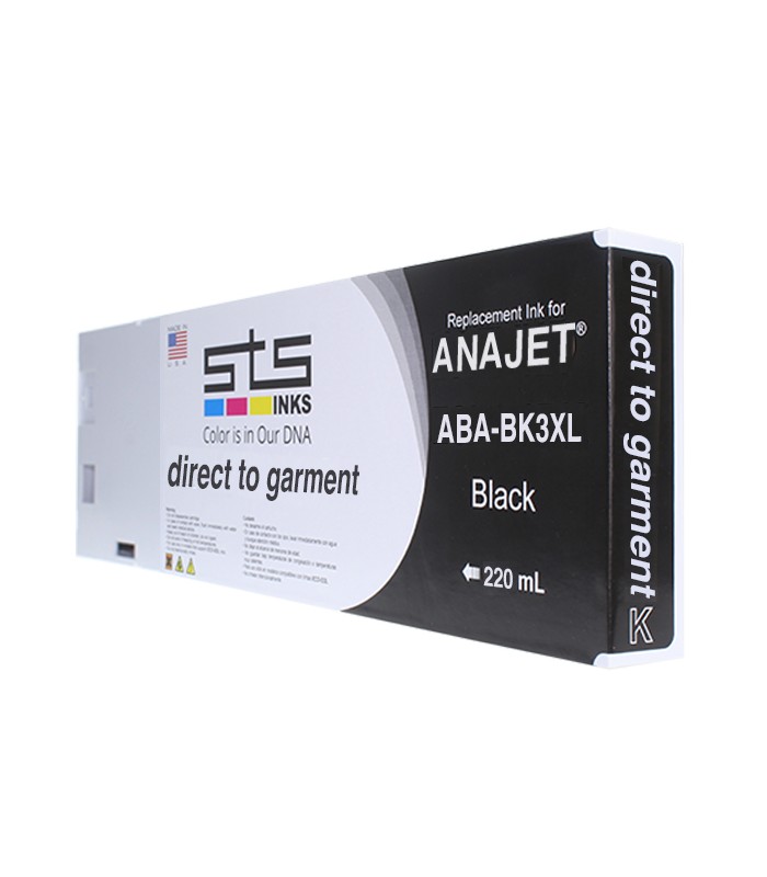 Anajet Melcojet Encre DTG  cartouche 220 ml - Fabriquée par STS INKS
