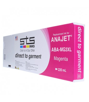 Anajet Melcojet Encre DTG  cartouche 220 ml - Fabriquée par STS INKS